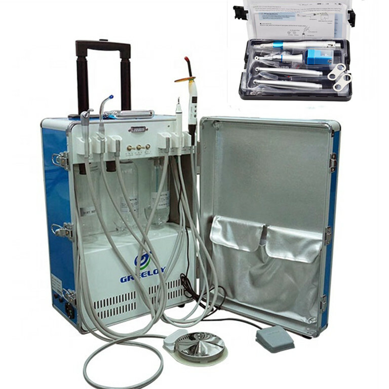 Portable Dental Unit Mobile Treatment System GU-P206 with Handpiece Kit 2 Holes