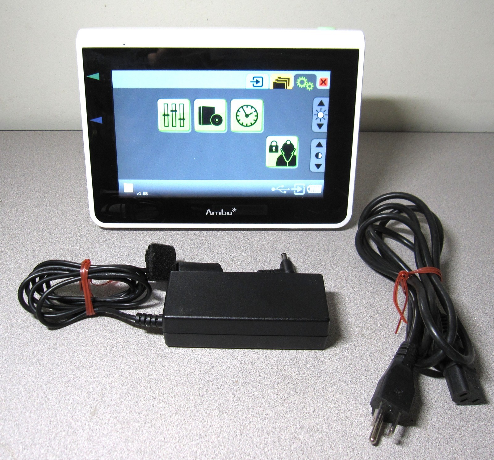 Ambu aView Touchscreen Monitor w/Power Supply BIOMED TESTED / WARRANTY