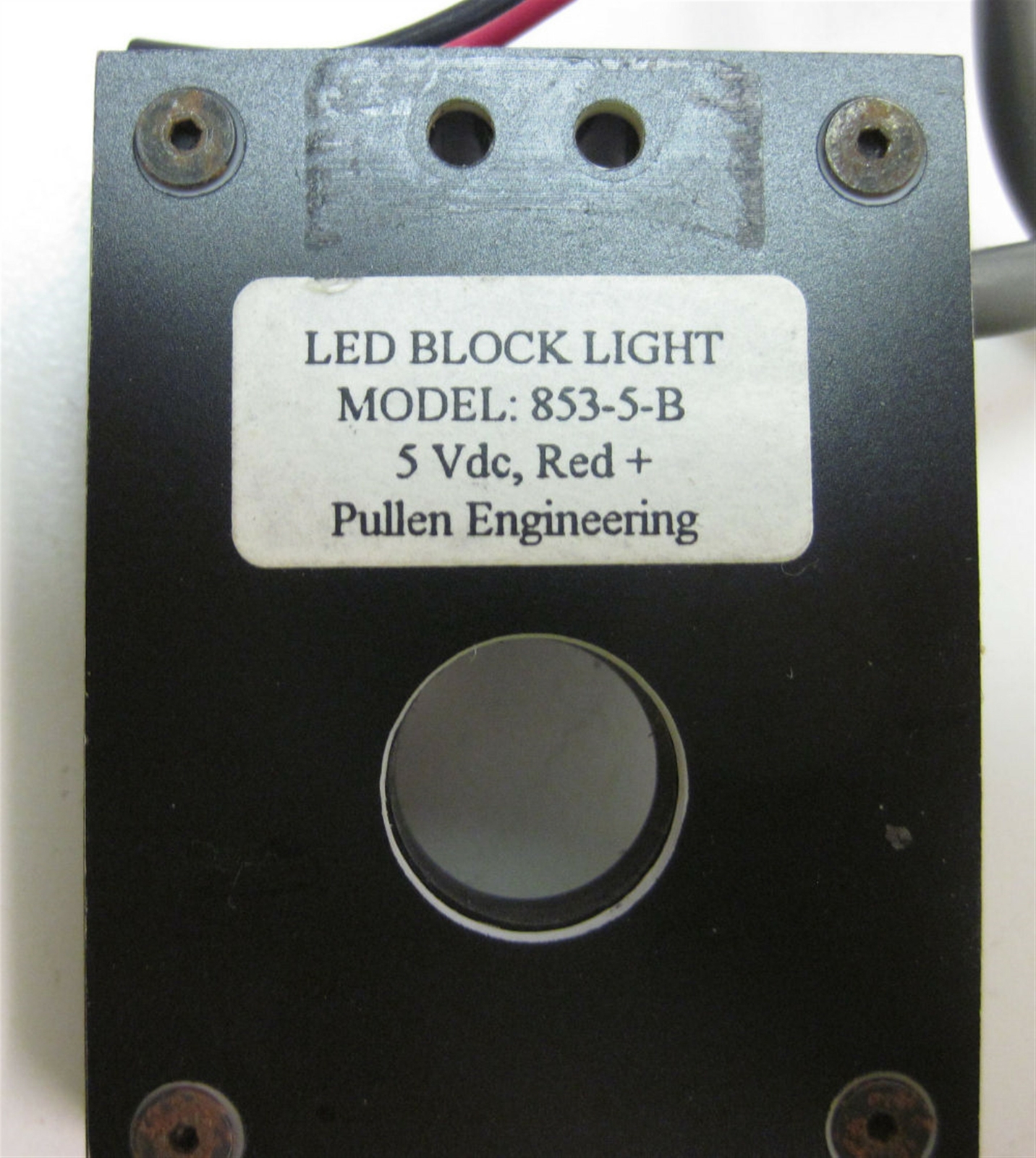 Pullen Engineering 853-5-B LED Block Light, 5VDC, Red LED