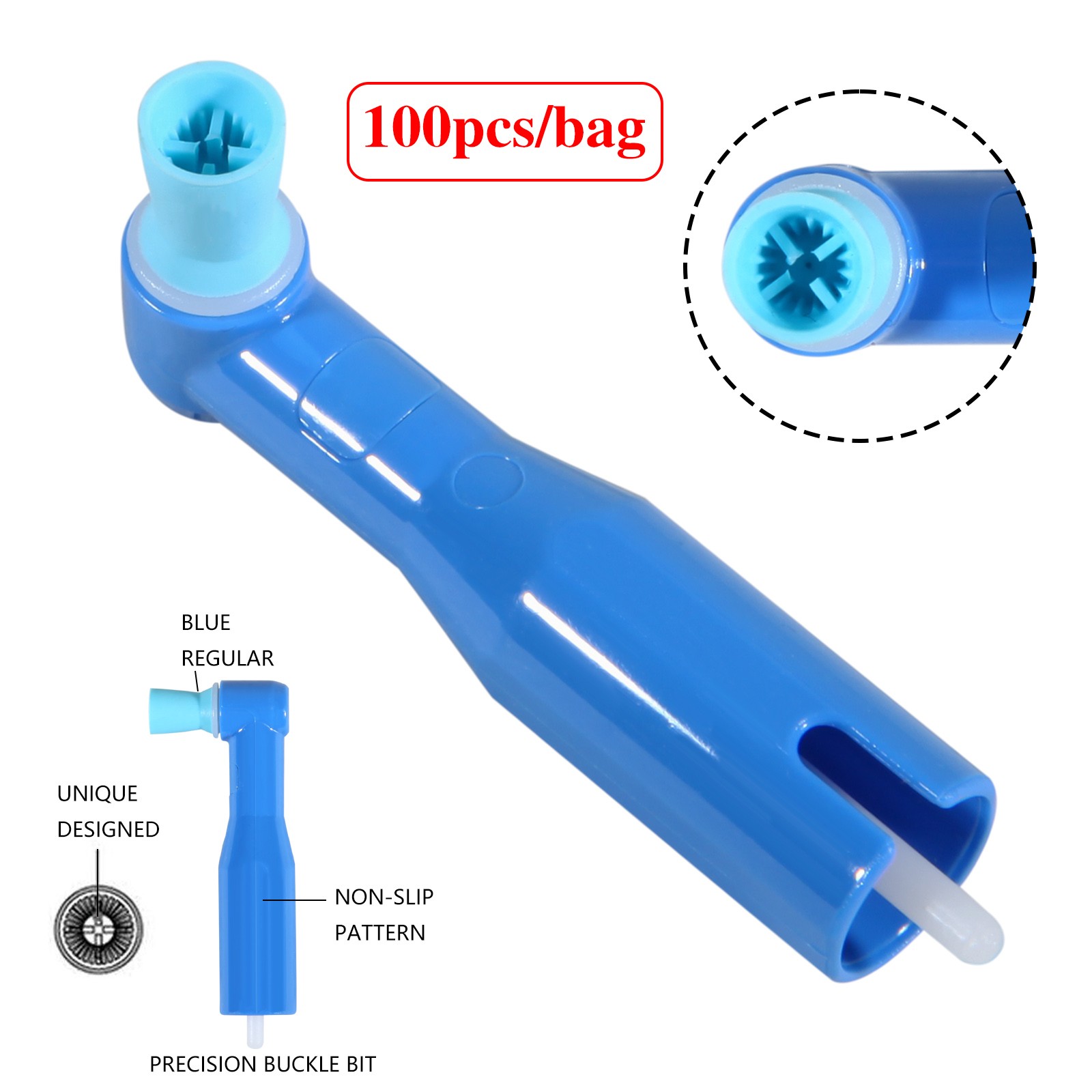 FIRM 500 pcs Dental Disposable Prophy Angles Top Quality Money back guarantee!
