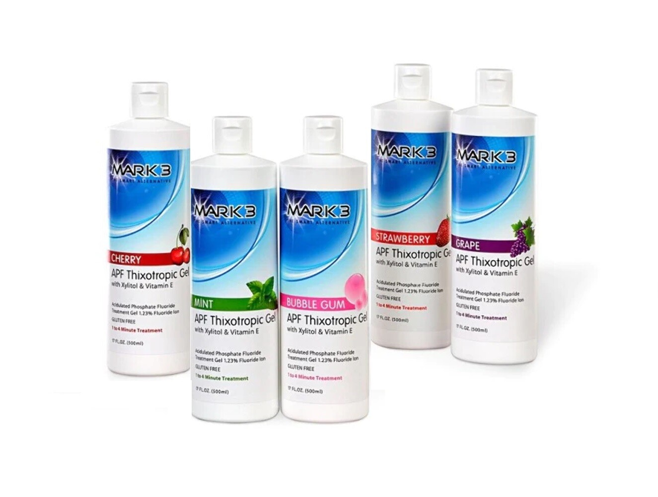 Dental APF Fluoride Gel 1.23% 17 oz Bottle – All Flavors – MARK3