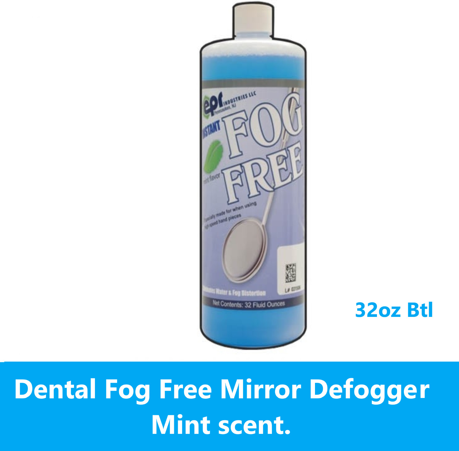 Fog Free Mirror Defogger 32oz, Mint Scent Eliminates Water & Fog Distortion, EPR