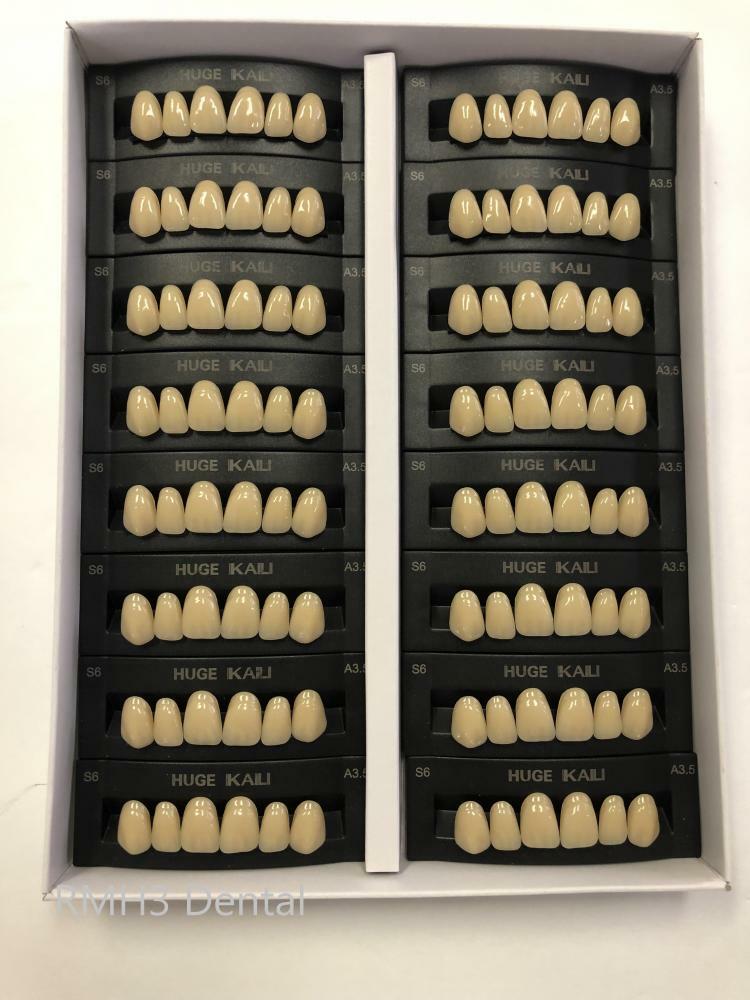 HUGE KAILI Synthetic Polymer False Teeth Upper Anterior S6 Full Box 16sets/6pcs