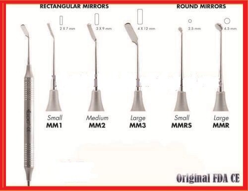 DENTAL INSTRUMENT TOOLS MICRO SURGICAL MIRRORS ROUND MIRROR SET OF 5PCS We sell