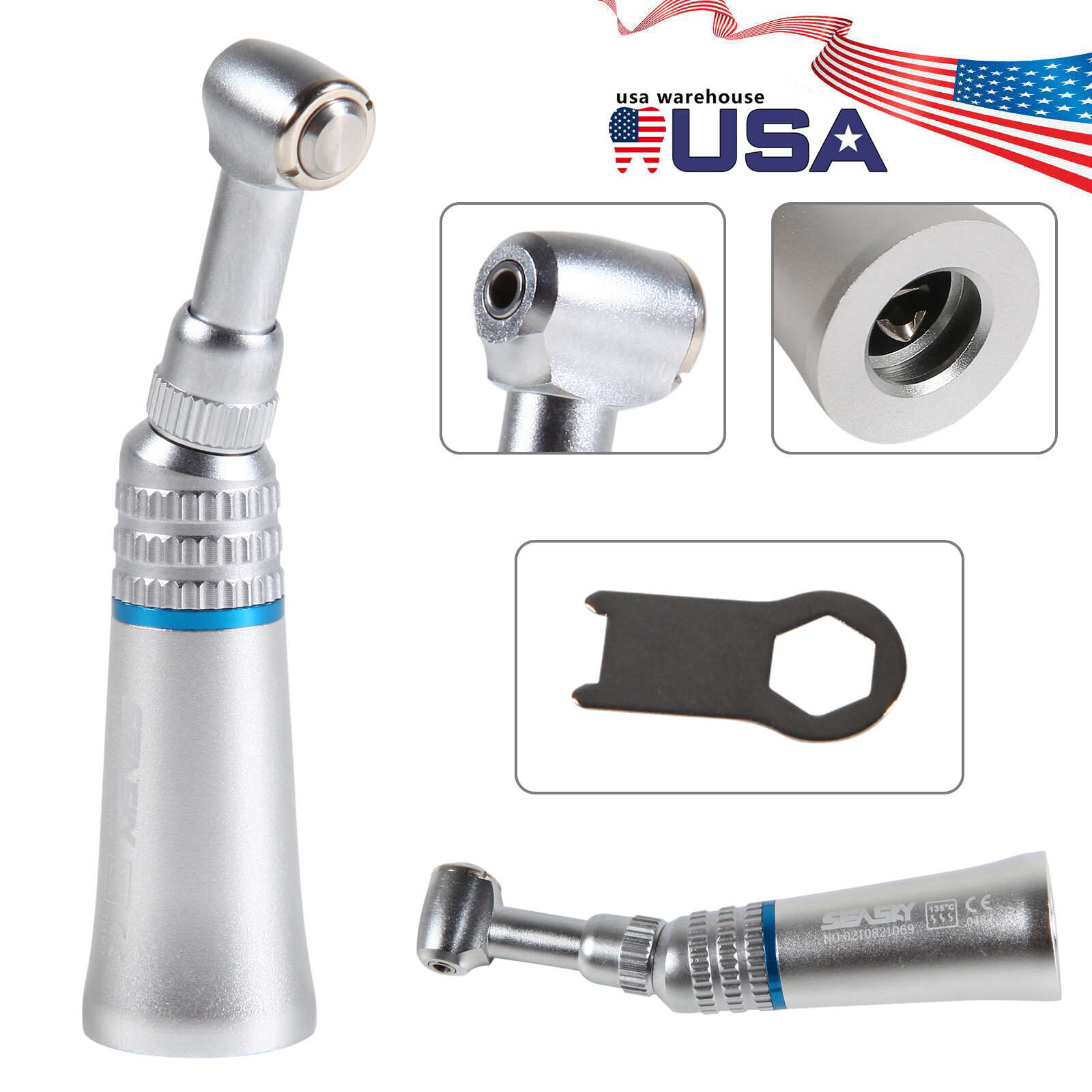Push Button Contra Angle Low Speed Dental Handpiece E-type Hot Sale E-type PAD