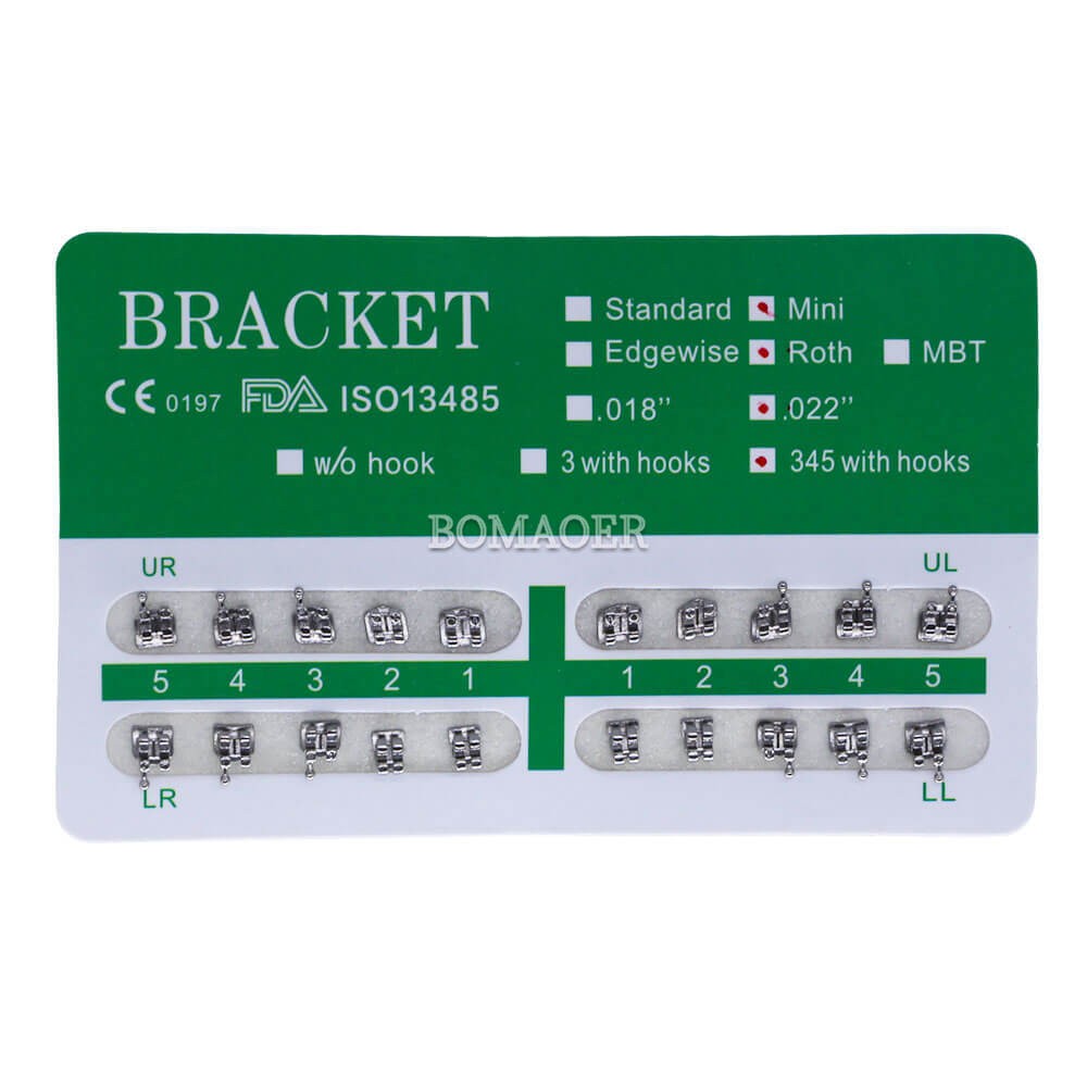 30 Packs Dental Monoblock Metal Bracket Brace Mini MBT 022 345 Hooks 20Pcs/kit
