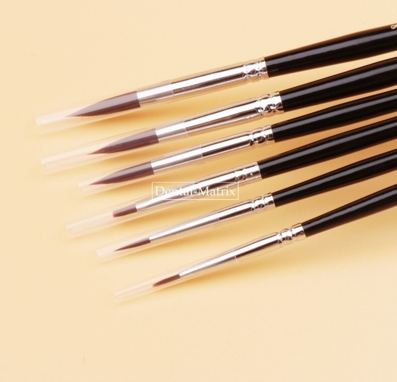 Dental Porcelain Brush Pen Ceramic Teeth Adhesive Resin Shaping Brushes 6pcs/set