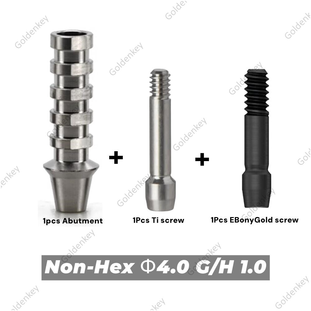 Dental ET Temporary Abutment Mini Regular Ti Screws EbonyGold Osstem Φ4.0 Φ4.5
