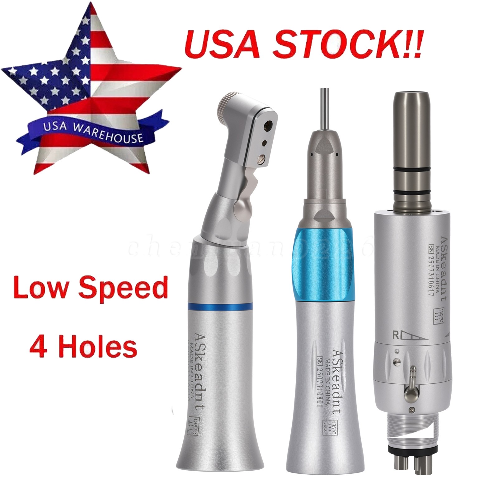 YABANGBANG Dental LED Fiber Optic High Speed Handpiece 4Hole Coupling Fit kavo
