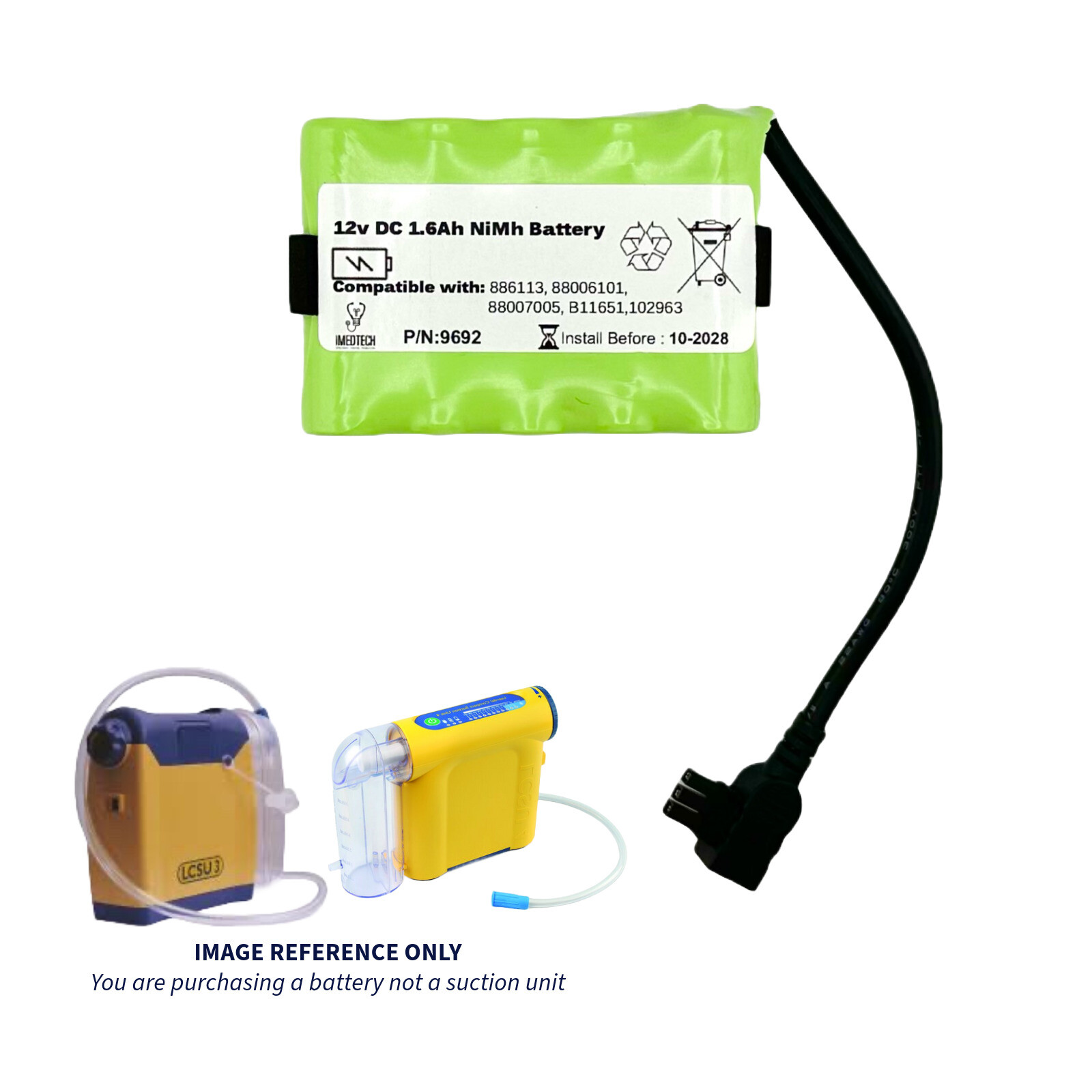 Laerdal LCSU3 and LCSU4 Suction Unit Battery Replacement