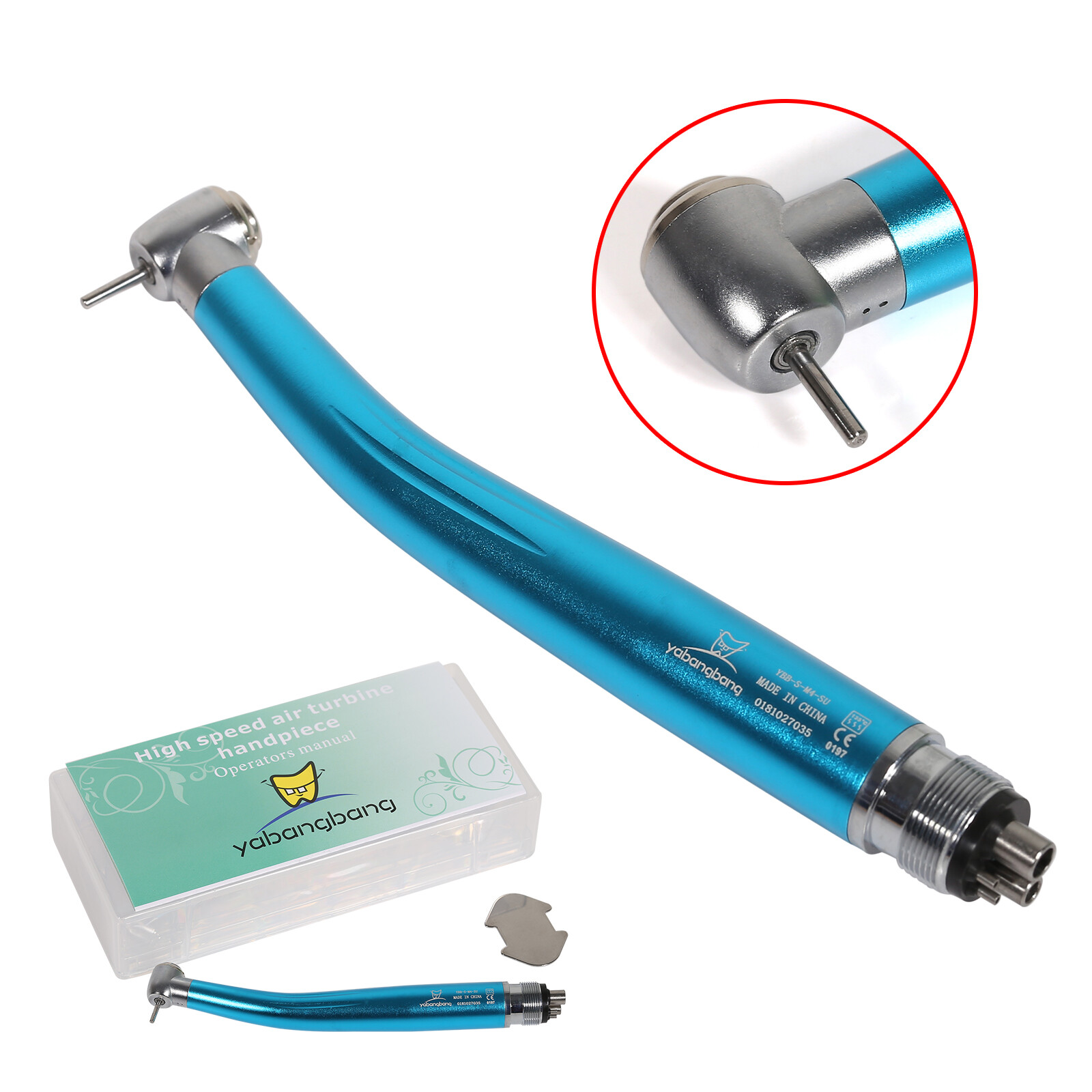 NSK Style Dental High Speed Handpiece 2/4Hole Air Turbine Push Button Yangbang