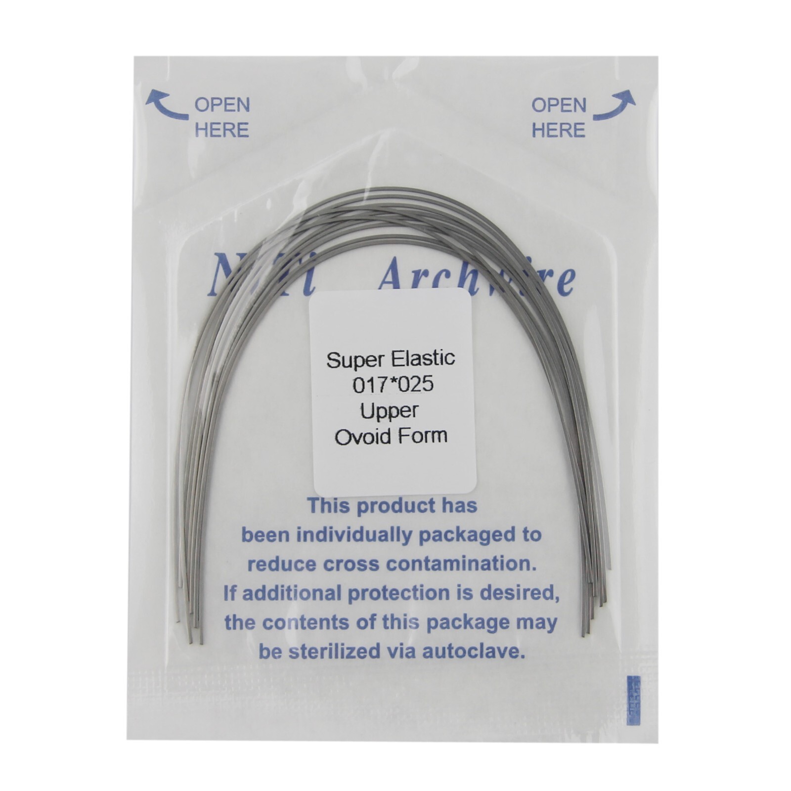 100pcs Dental Ortho Arch Wire Natural Niti Stainless S Round Rectangular Ovoid