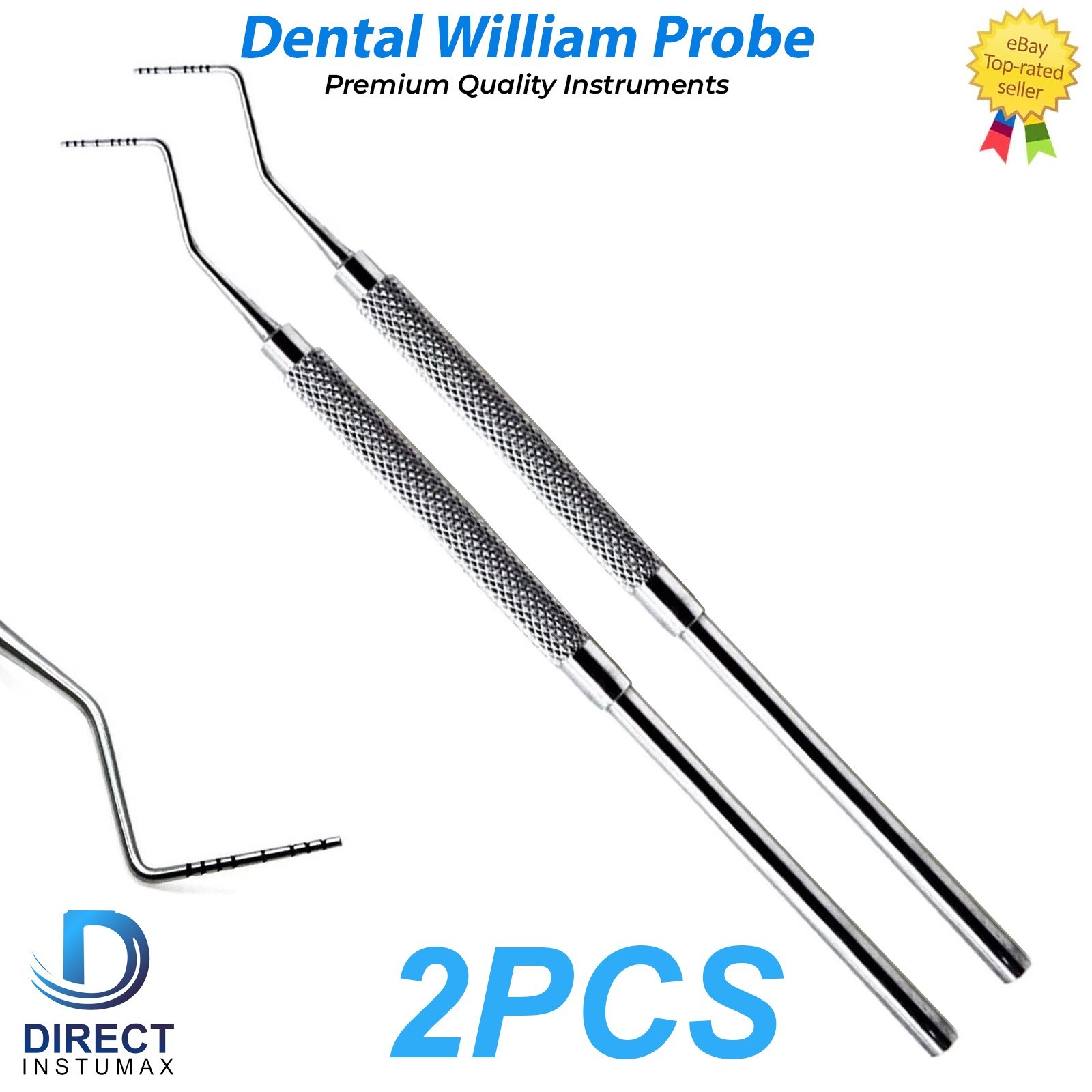 Williams Dental Probe Color Coded Single Ended Perio Explorer Tool