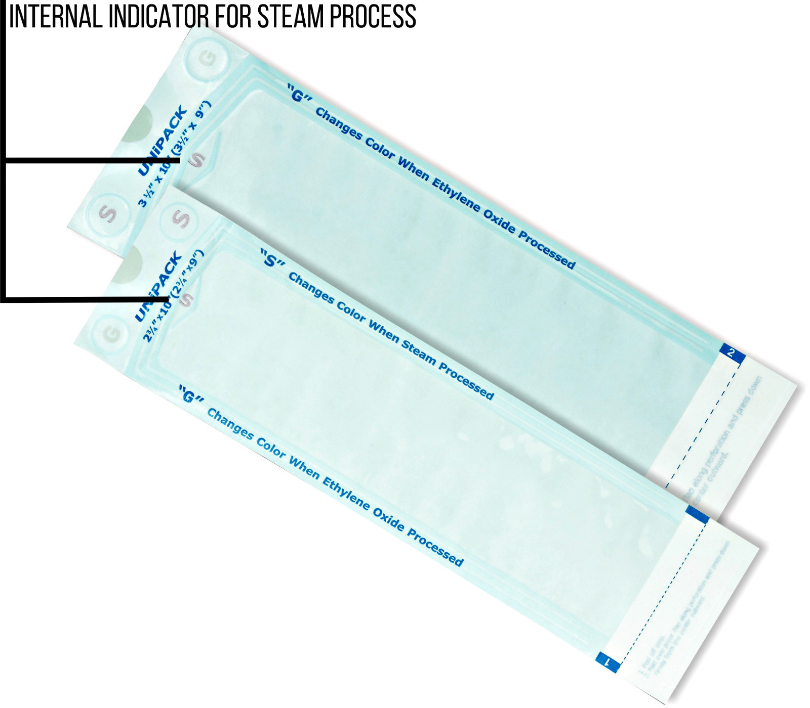 Sterilization Pouches, UniPACK, 2.25″ x 5″, 200/box, UPP-225
