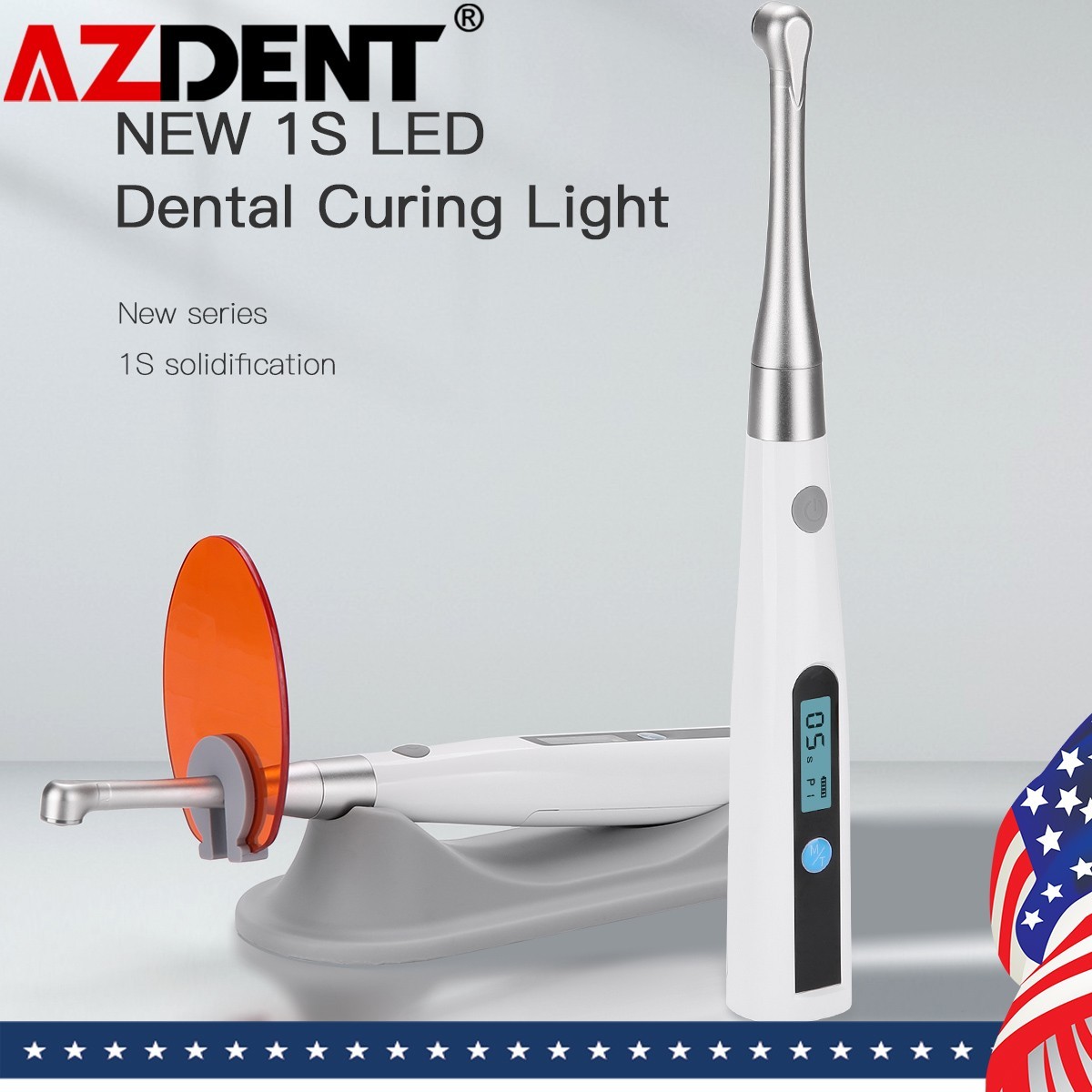 Dental 5W Cordless Curing Light Lamp 1 Sec LED Lighting Cure Metal Head White