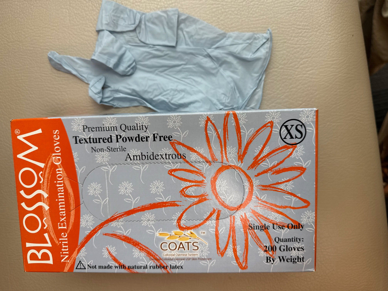 Blossom COATS Nitrile Exam Gloves, X-SMALL, CASE OF 2000 BM 44895