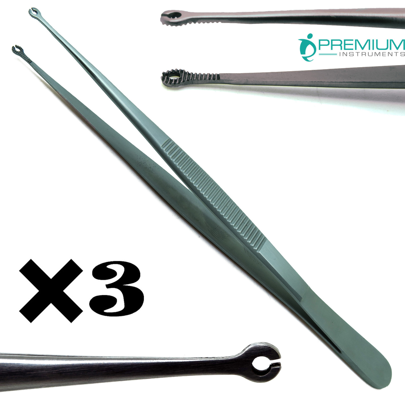 3× Dental Corn Suture Pliers 6″ Straight Surgical Medical Premium Instruments