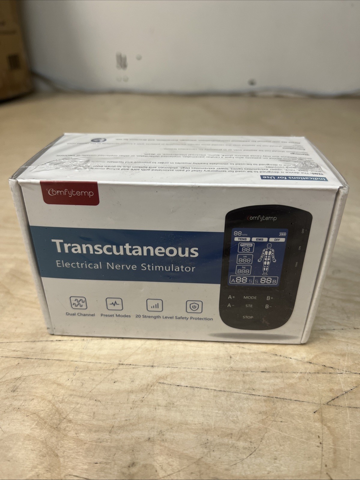 Comfytemp 4 Outputs TENS Unit Muscle Stimulator for Pain Relief, Unlimited Mode