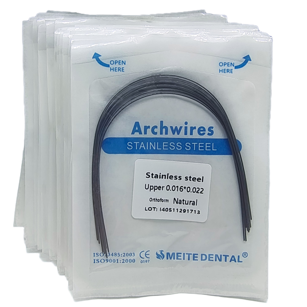 50Packs Dental Orthodontic Arch Wires Stainless Steel Natural Form Rectangular