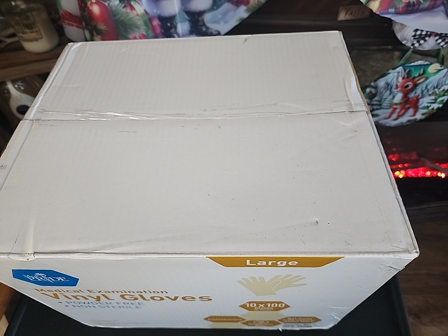 Med Pride Vinyl Gloves Size Large Box Of 100 Pair