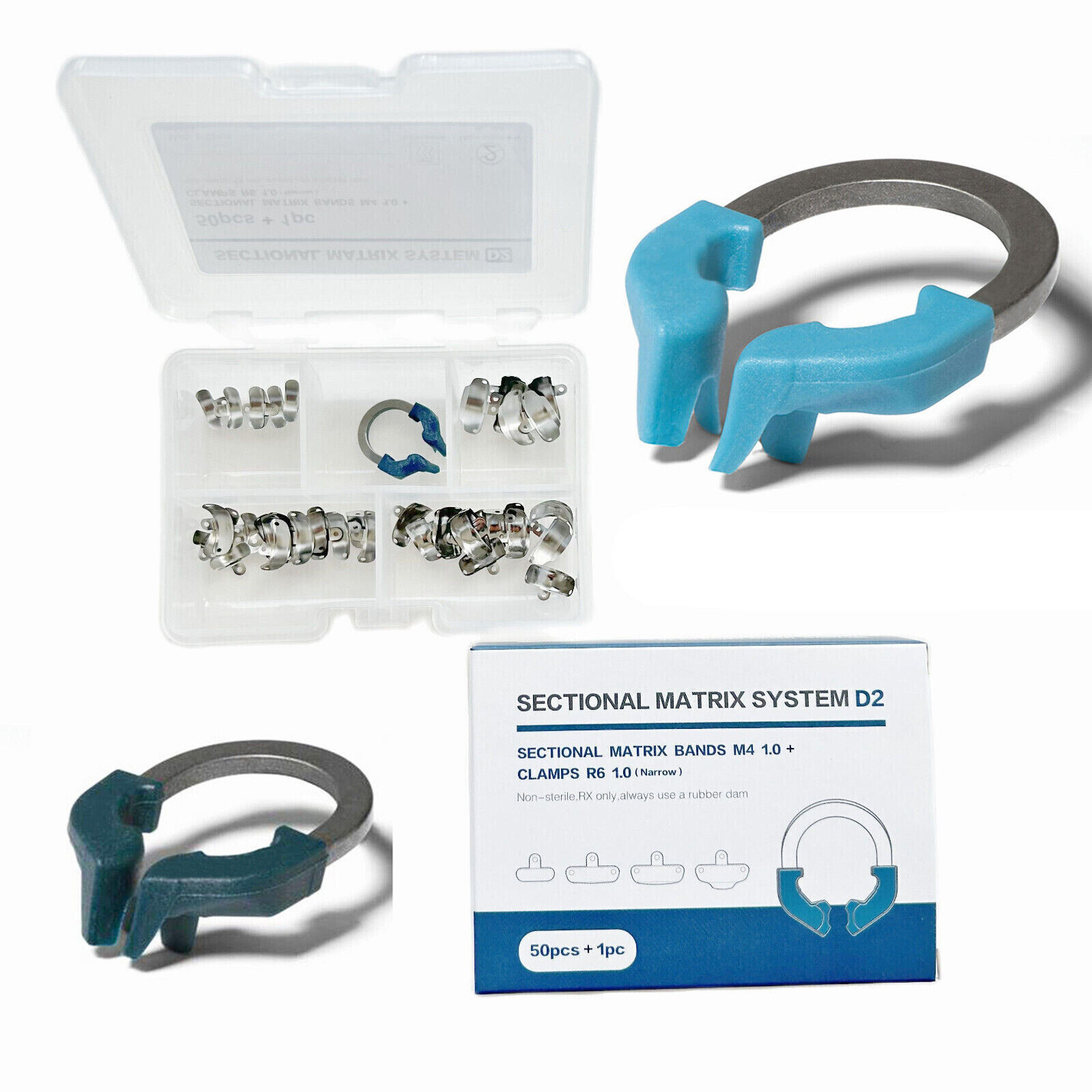 Dental Sectional Matrix Narrow Standard Ring Titanium Clamp Palodent Plus Style