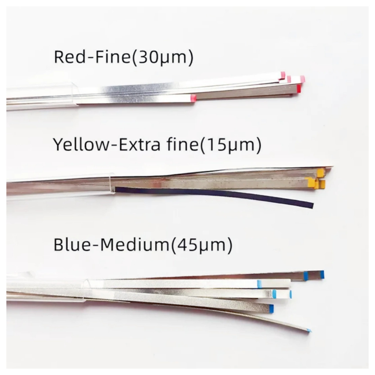 10Pcs Dental Double Diamond Orthodontic IPR Hole Polishing Strips Metal Sand USA