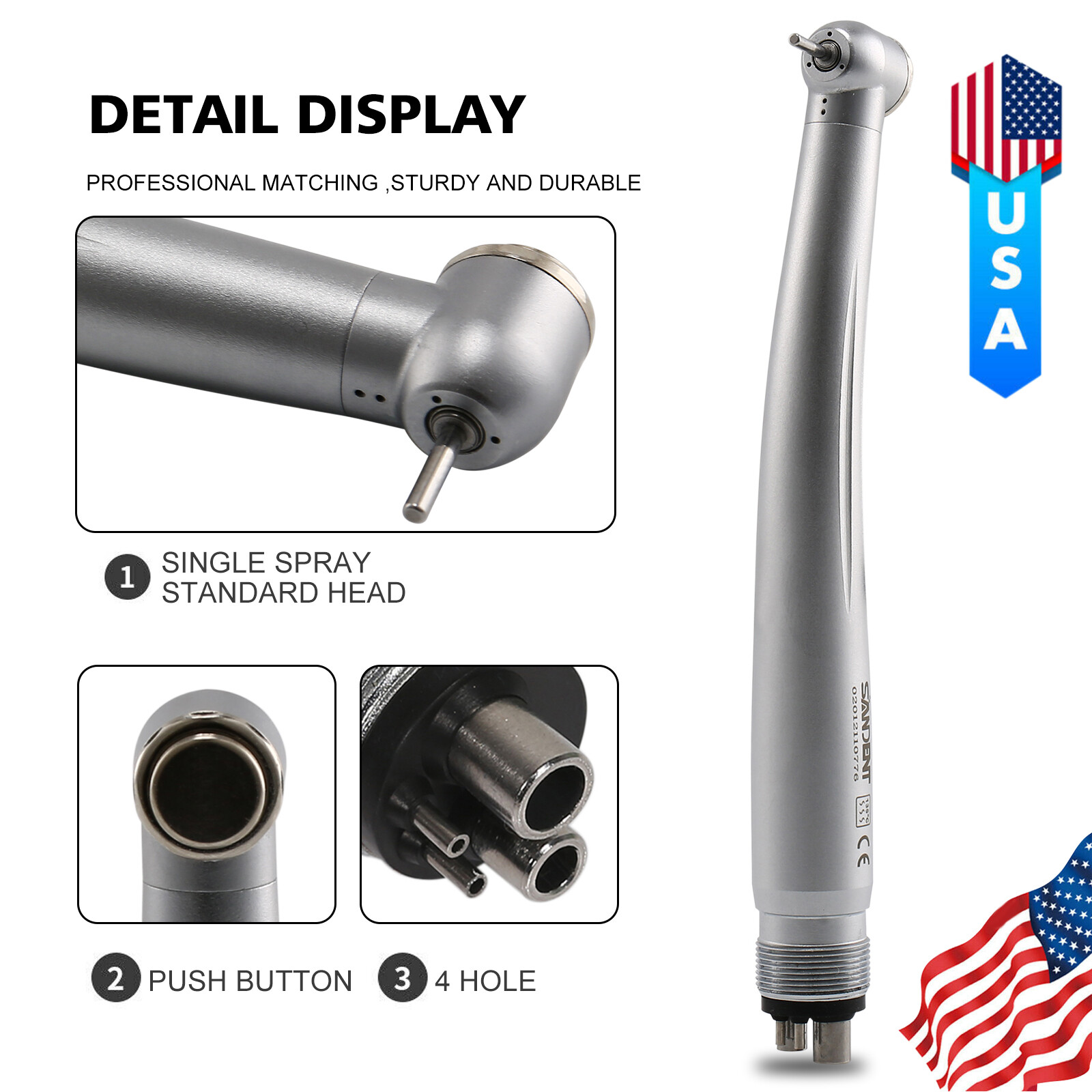 NSK PANA MAX Style Dental High Speed Handpiece Air Turbine Single Spray 4 Holes