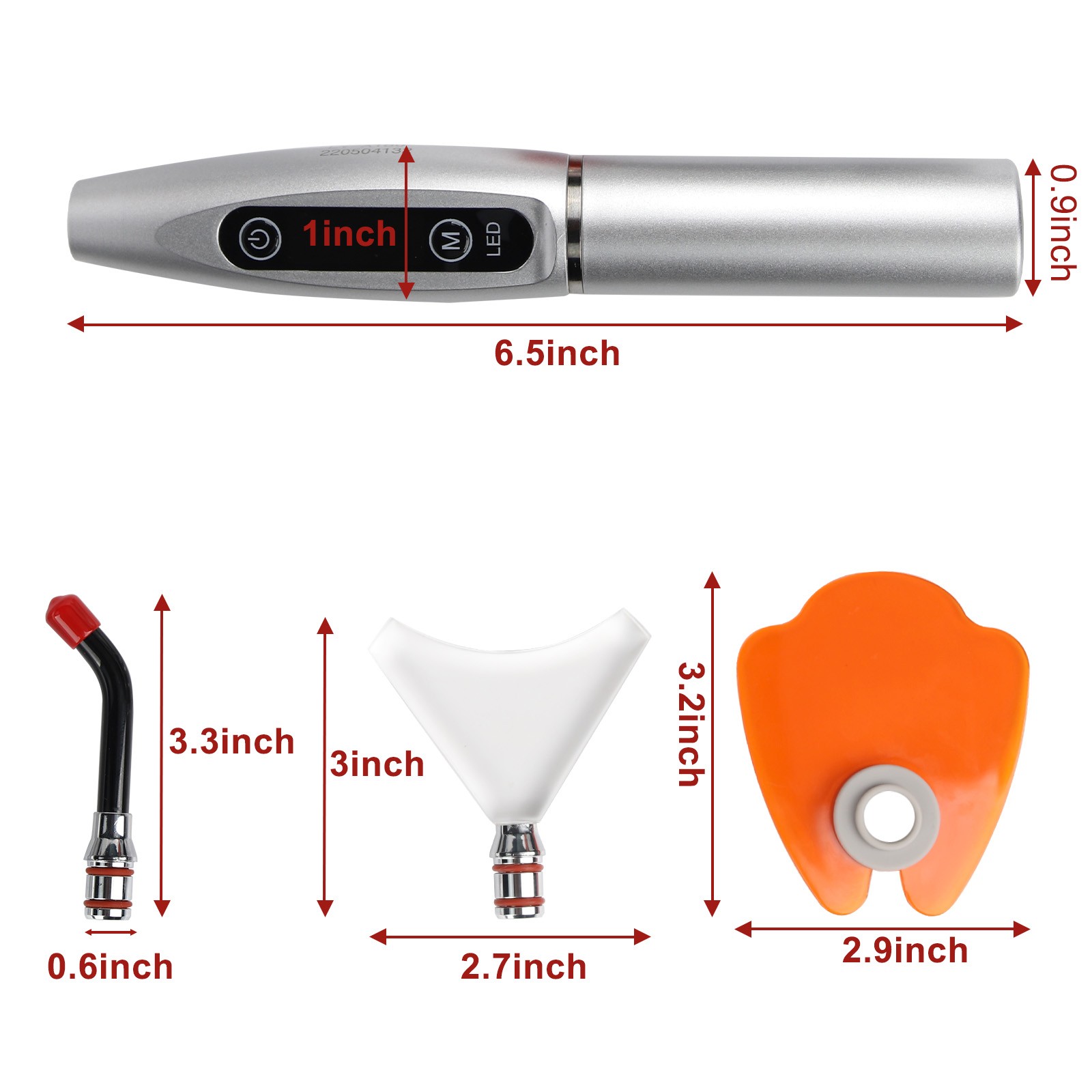 Dental Wireless Cordless LED Cure Curing Light Lamp 2000mw 5W Tool Resin Cure US