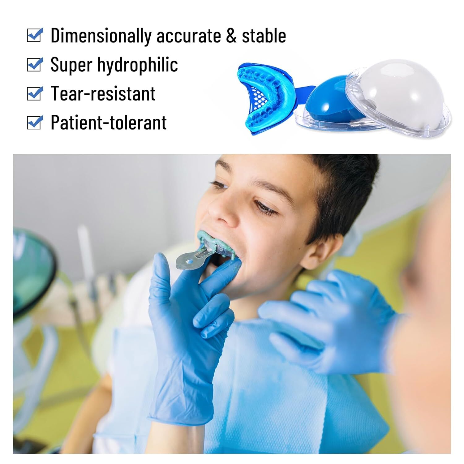 New Dental Impression Putty Fast Set 800g VPS Putty (400g Base & 400g Catalyst)