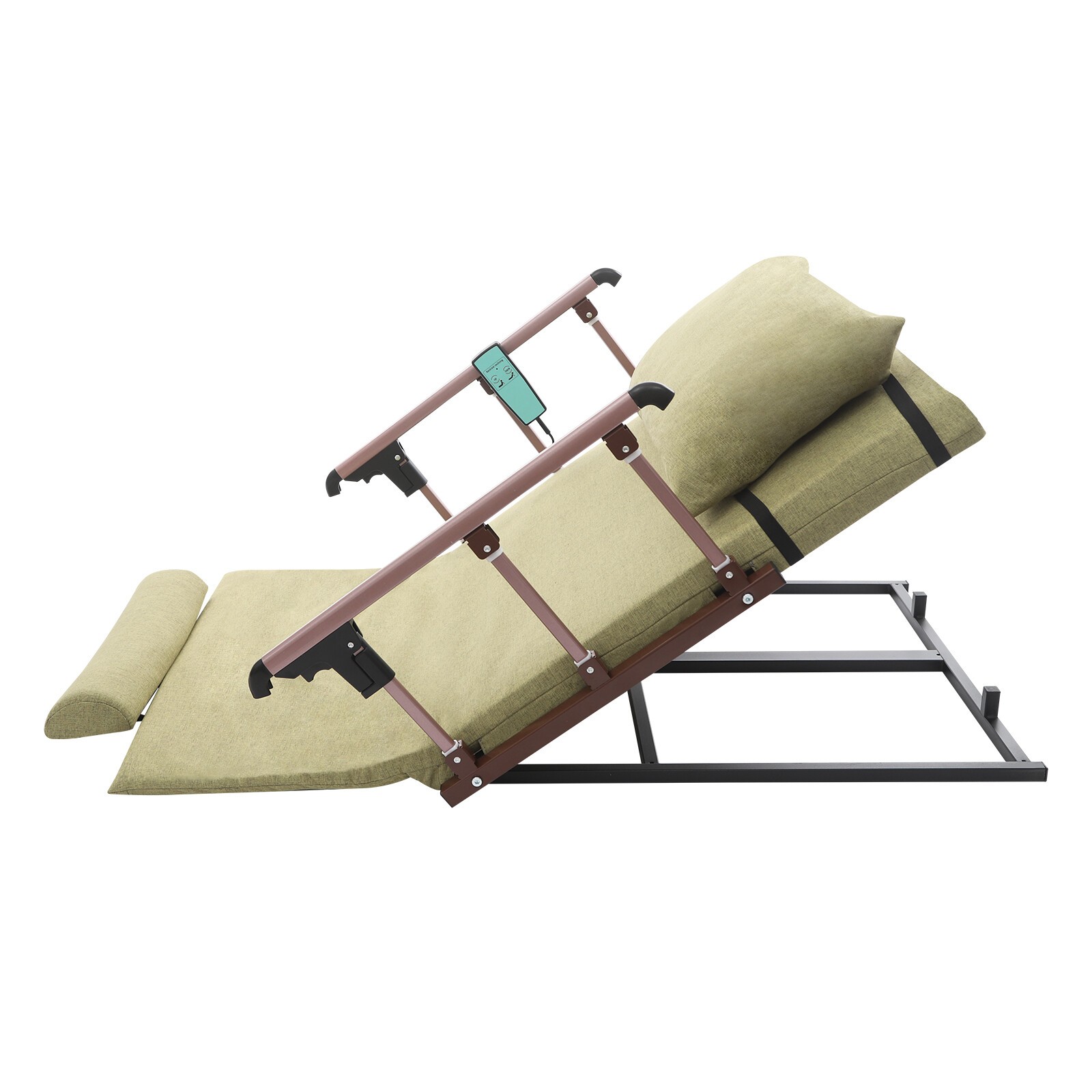 Electric Adjustable Bed Backrest 2°–80° Remote US Plug Green For Elderly