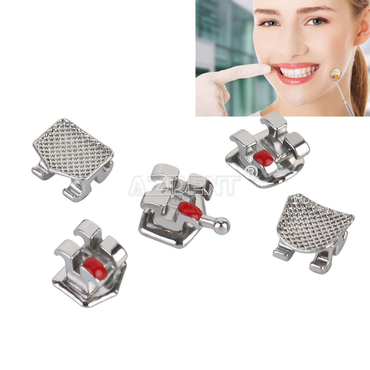 Brackets dentales ortodoncia Mini Roth/MBT 022 Ganchos 345/10Tamaño Arco Alambre