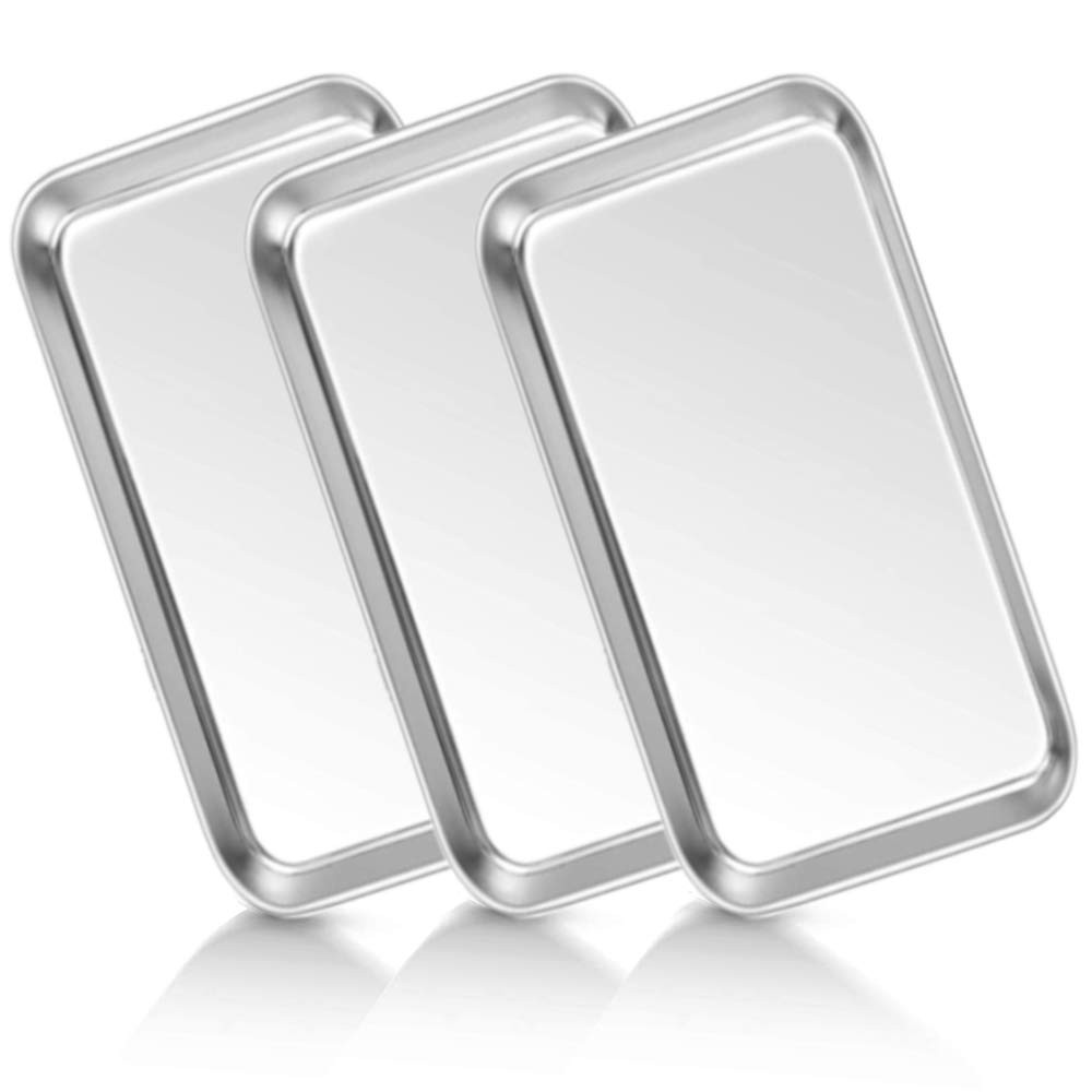 Medical Tray Stainless Steel (3 Pack), Dental Lab Instruments Surgical Metal Tra