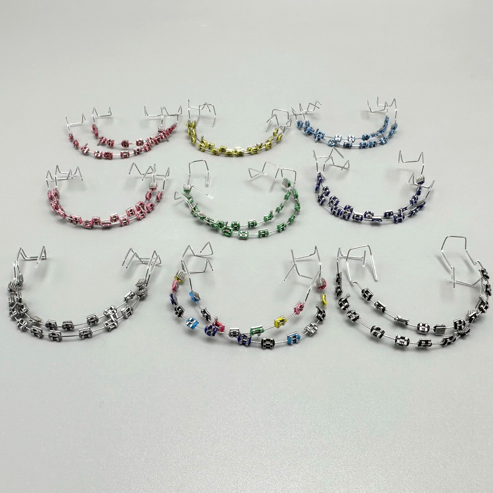 Temporary Tooth Decoration Fake Braces Metal Wires Ortho Bracket Ligature Ties