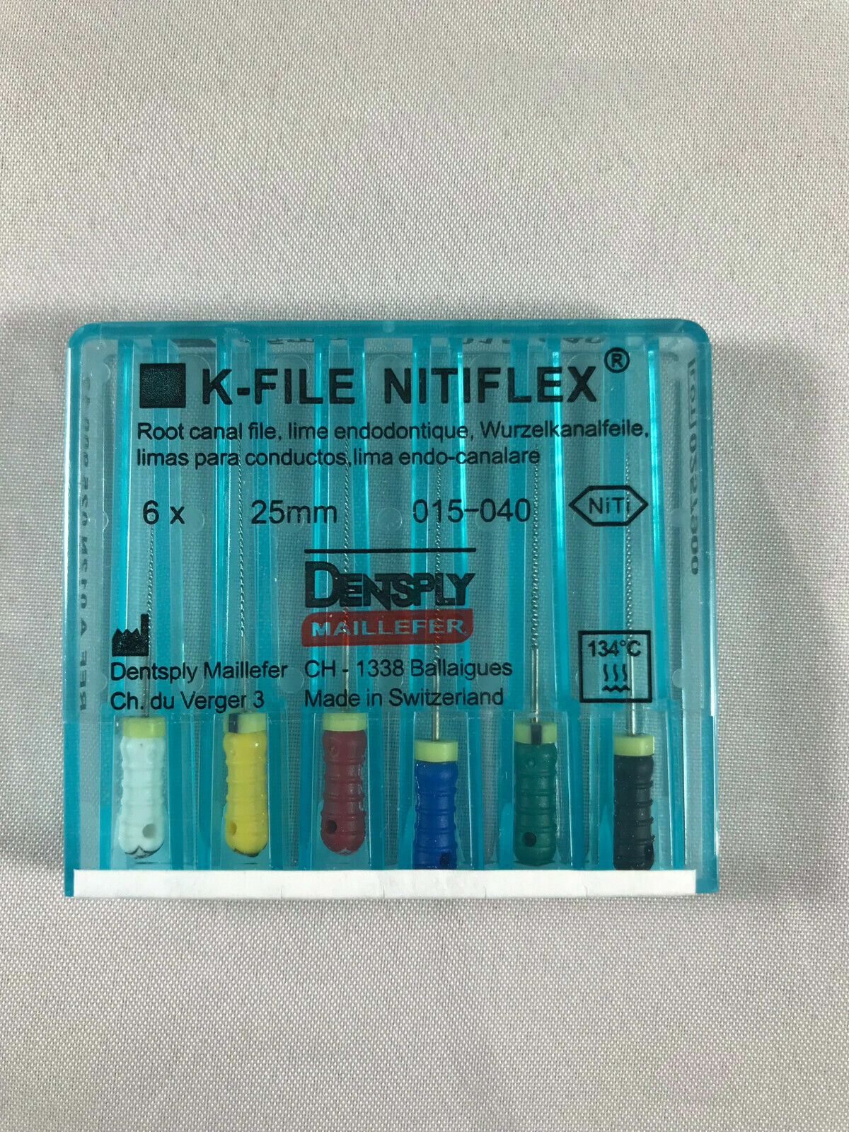 Dentsply Maillefer K-file Endodontic NiTiFlex steel 25mm All sizes 30 files/pk