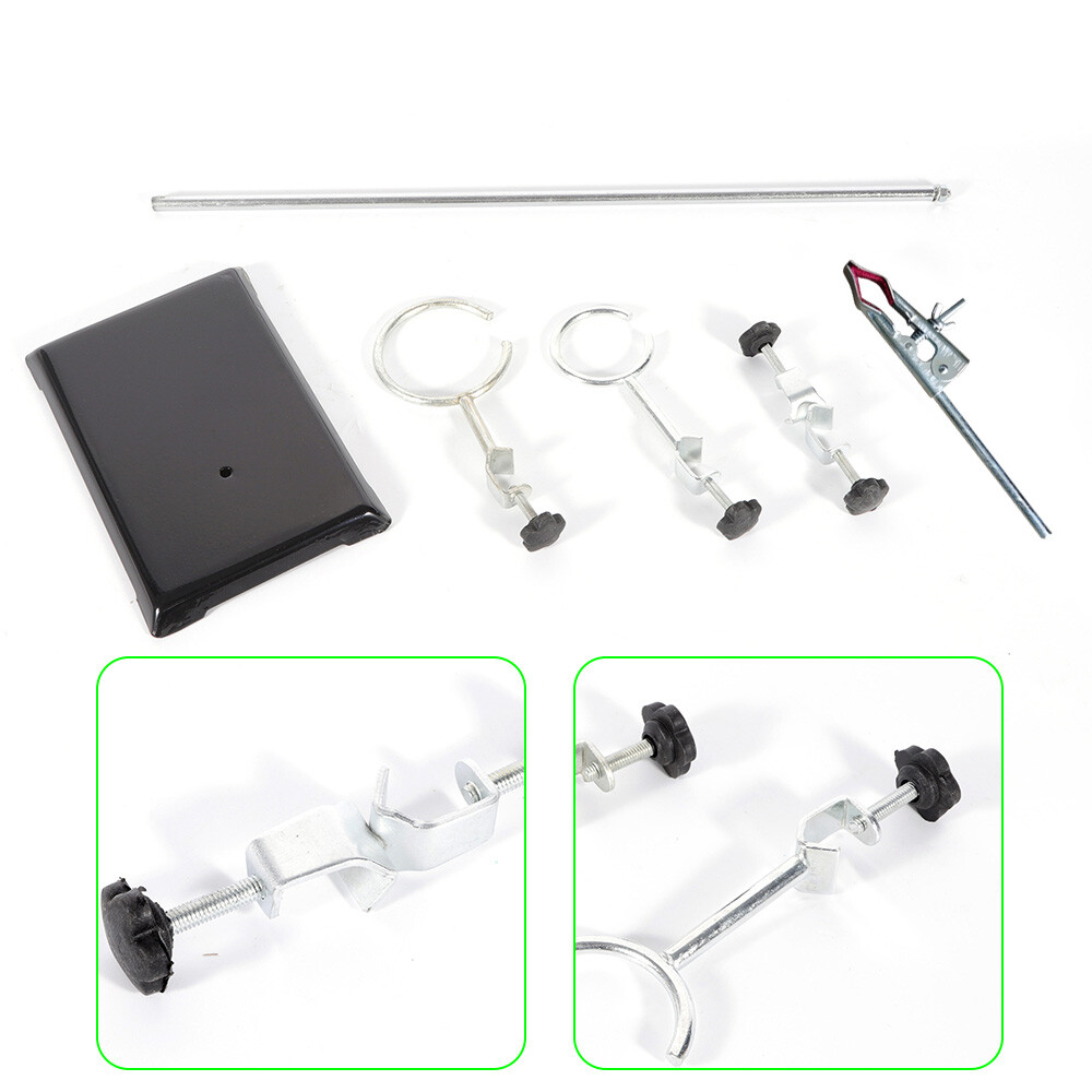 Laboratory Distilling Apparatus Stands Support Clamp Flask Retort Fixing Kit