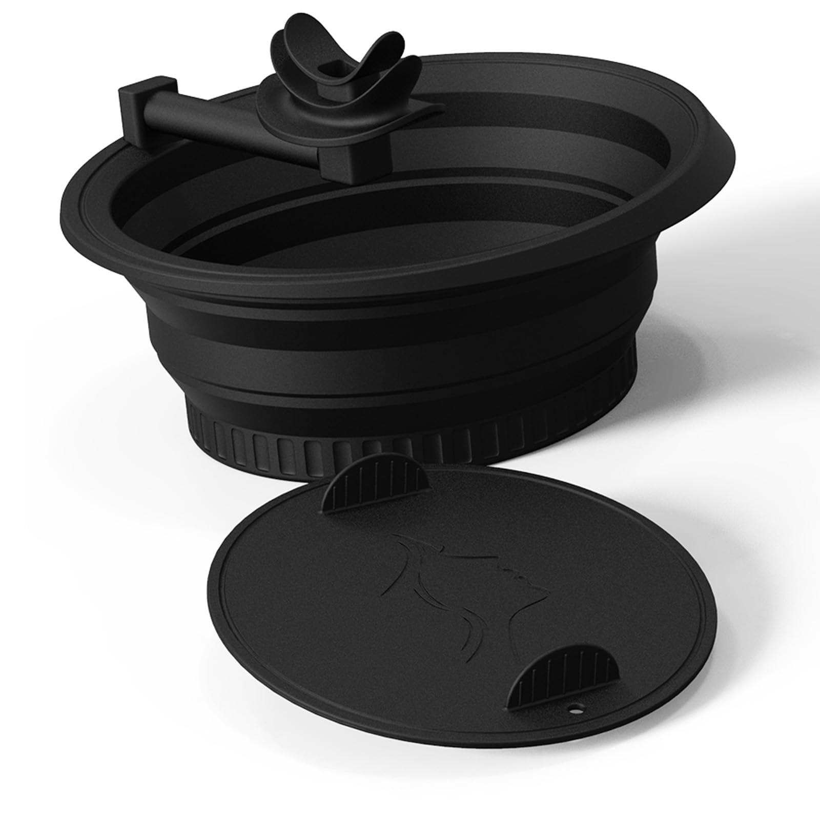 Face Ice Bath Bowl with Breathing Tube – Silicone for Black