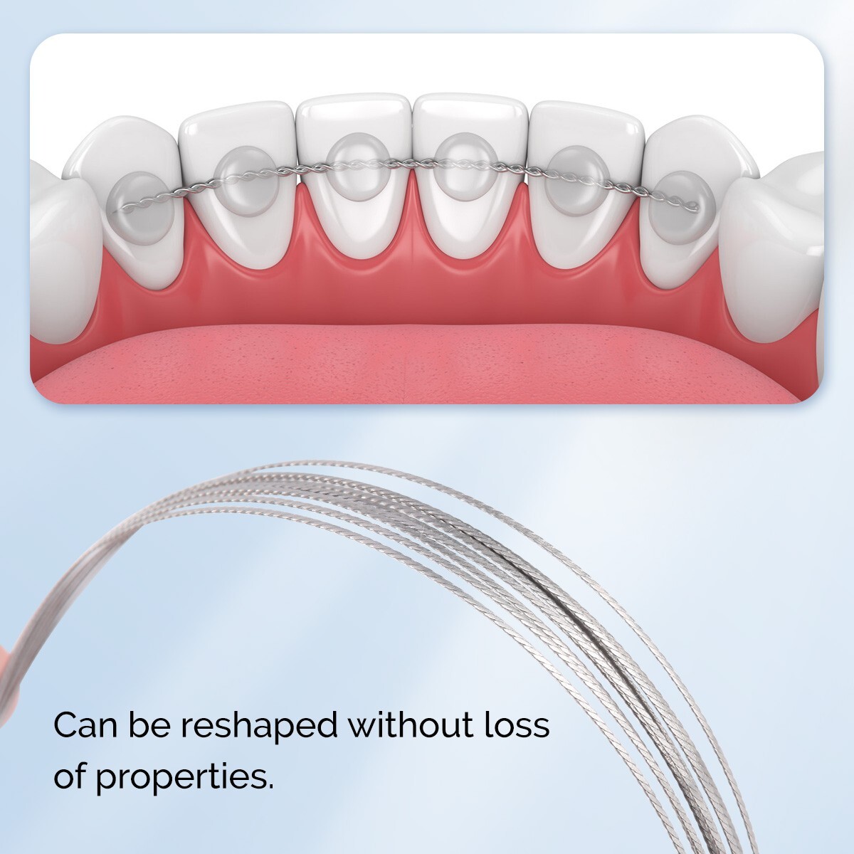 10Pcs/1Pack Dental Ortho Lingual Retainer Wire Stainless Steel Flat Twist Wires