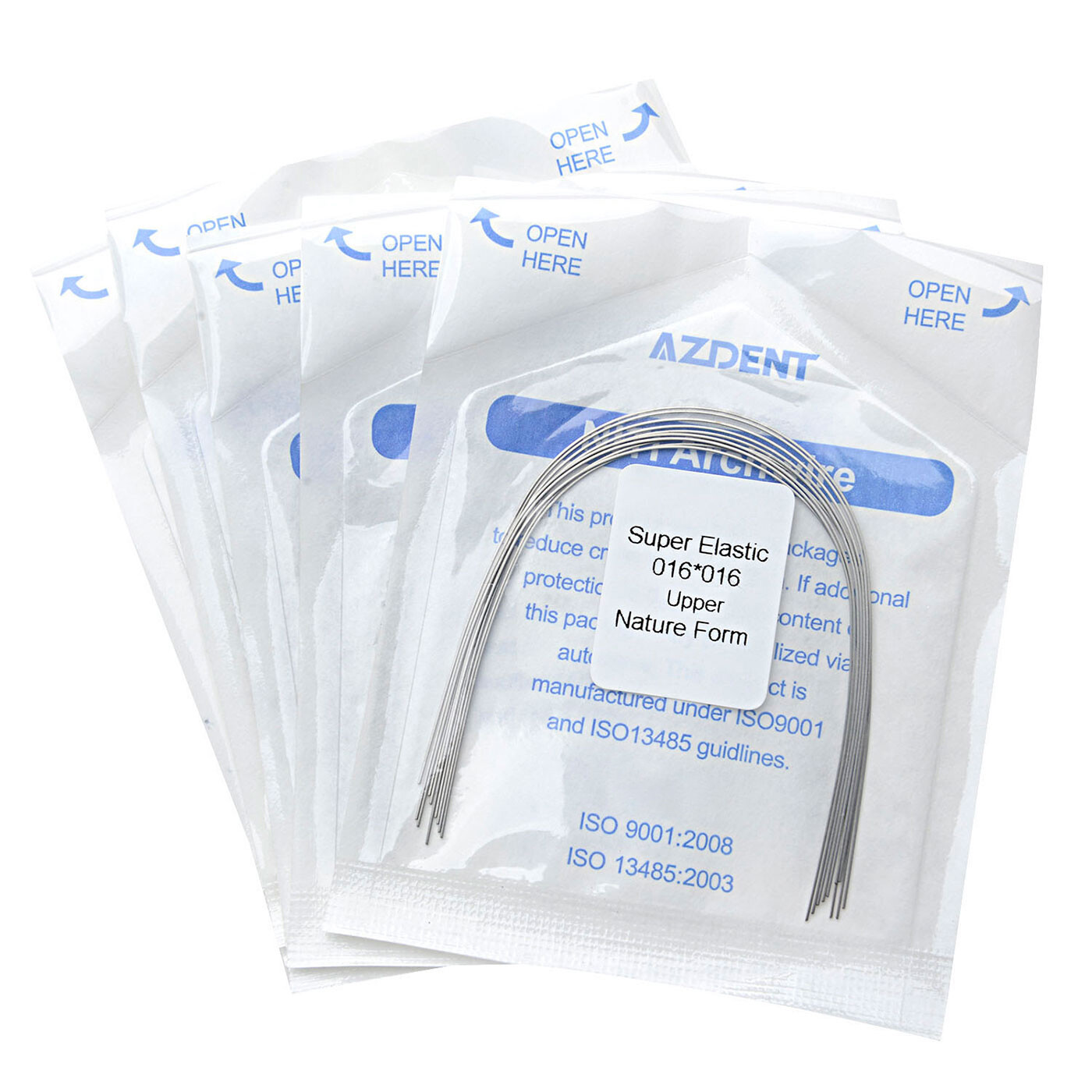 AZDENT Dental Orthodontic Arch Wires Super Elastic Niti Rectangular Nature Form