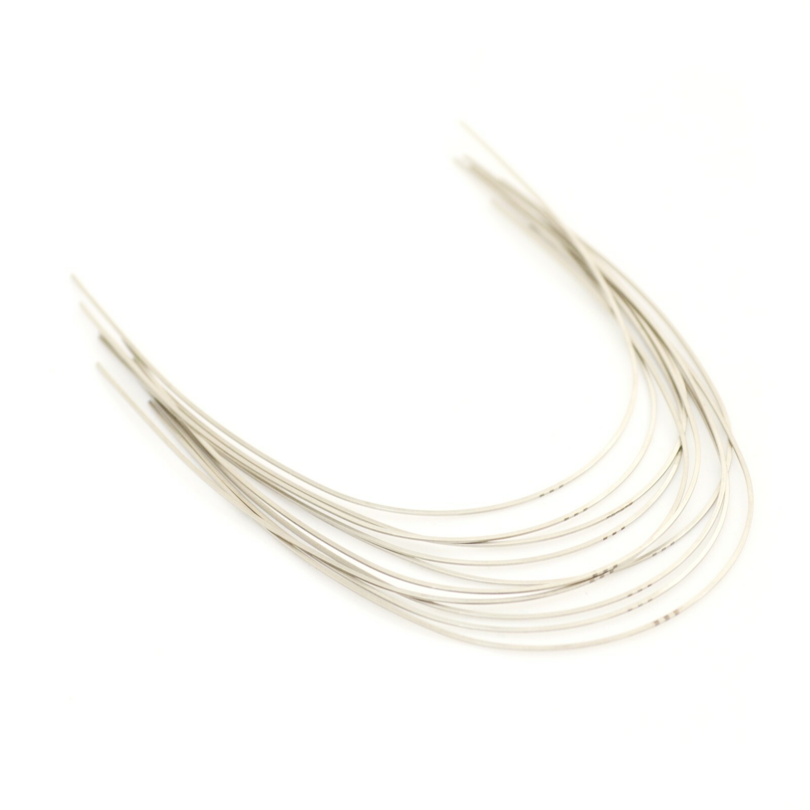 J&J Ortho™ Orthodontic Archwire Ovoid / Natural Stainless Steel / NiTi (10/pk)