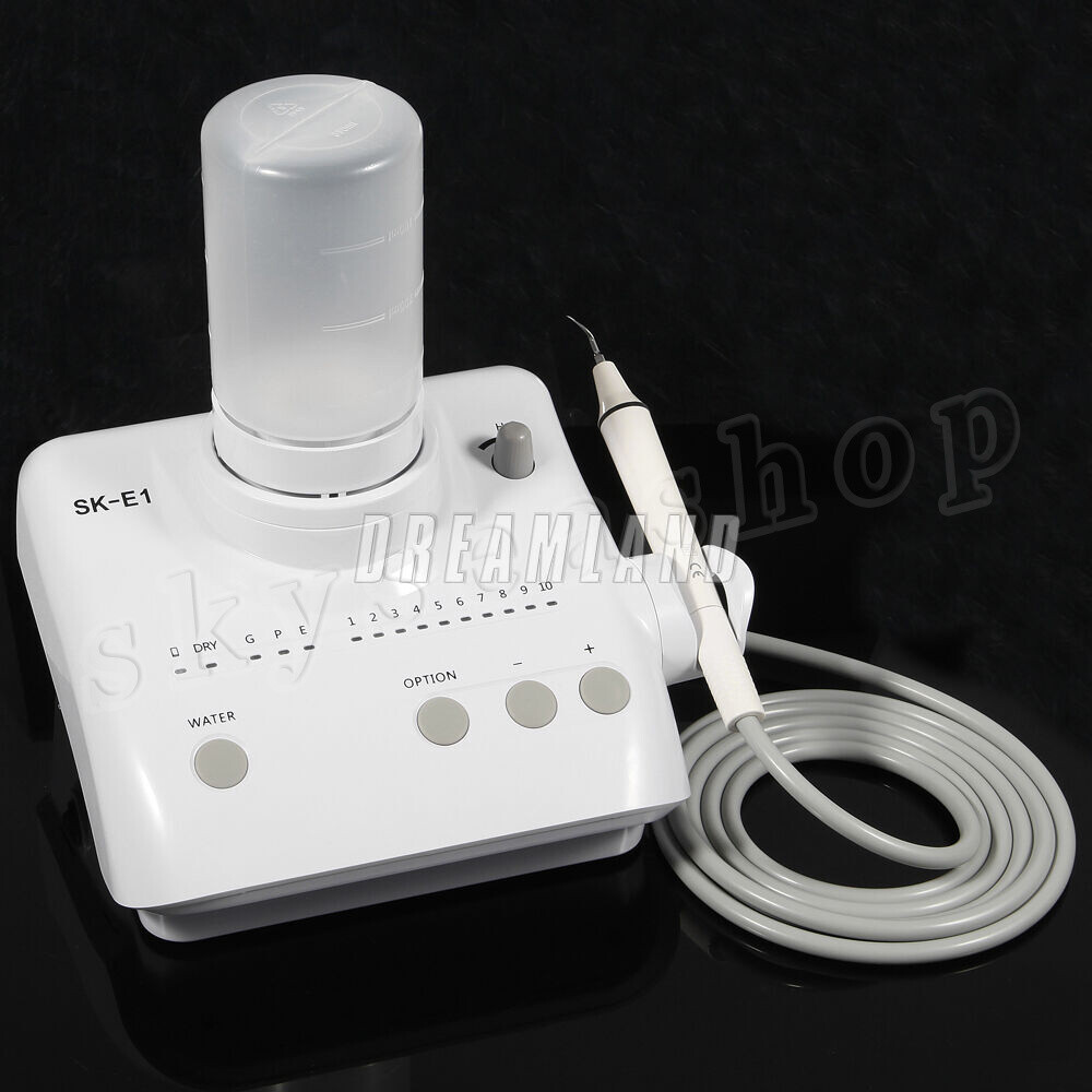 SK-E1 Dental Ultrasonic Scaler with 2*Bottles fit Woodpecker EMS Handpiece Tips