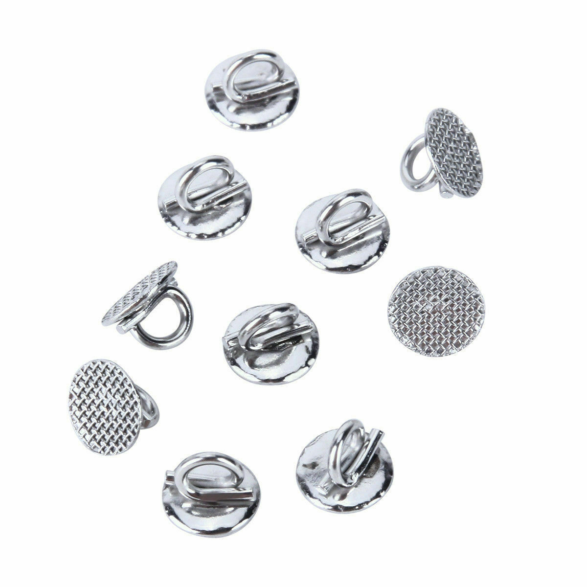 AZDENT Dental Orthodontic Lingual Buttons Bondable Round Base 8Models 10pcs/pack