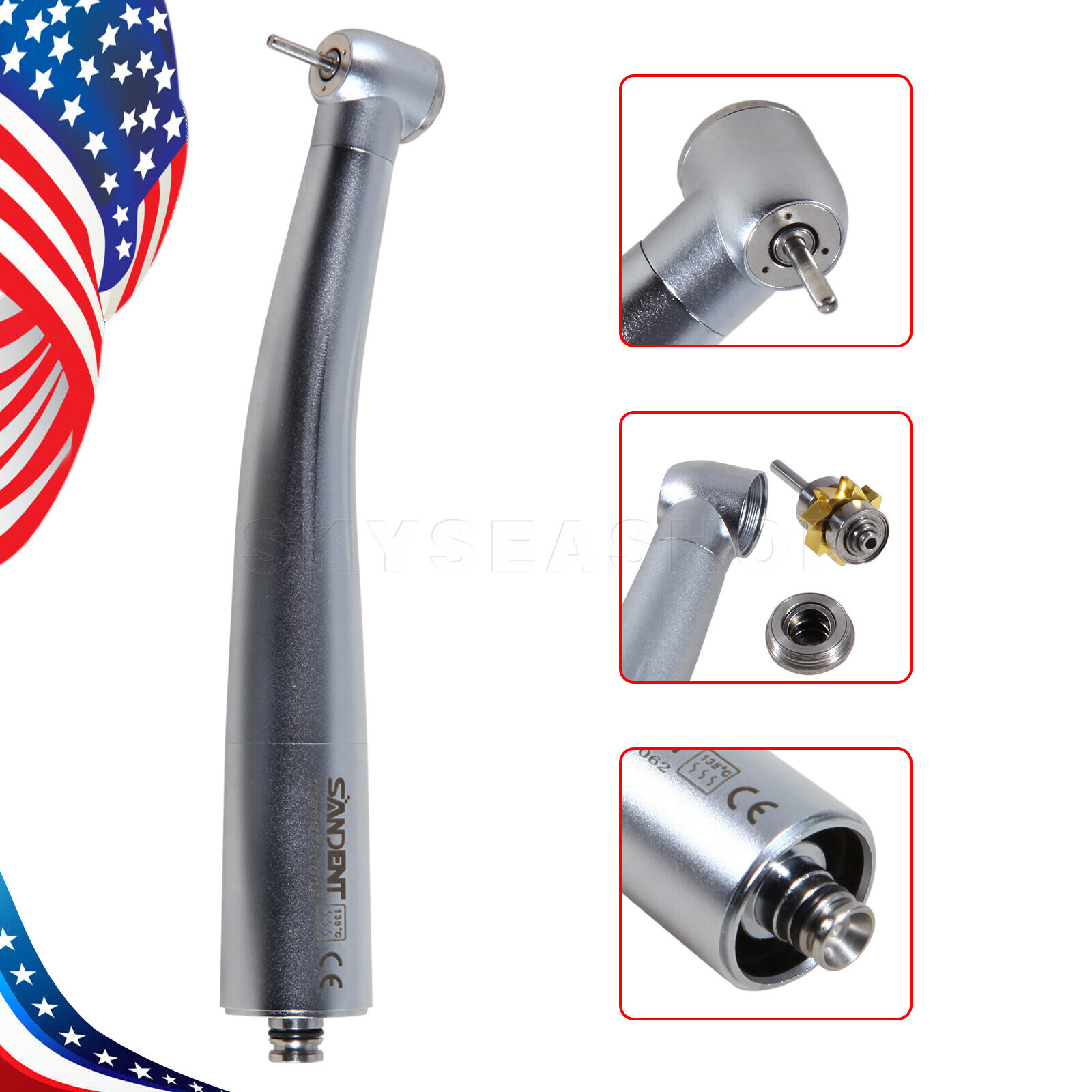 1-10 NSK Style Dental High speed Handpiece Turbine 3 Spray Fit NSK Quick Coupler
