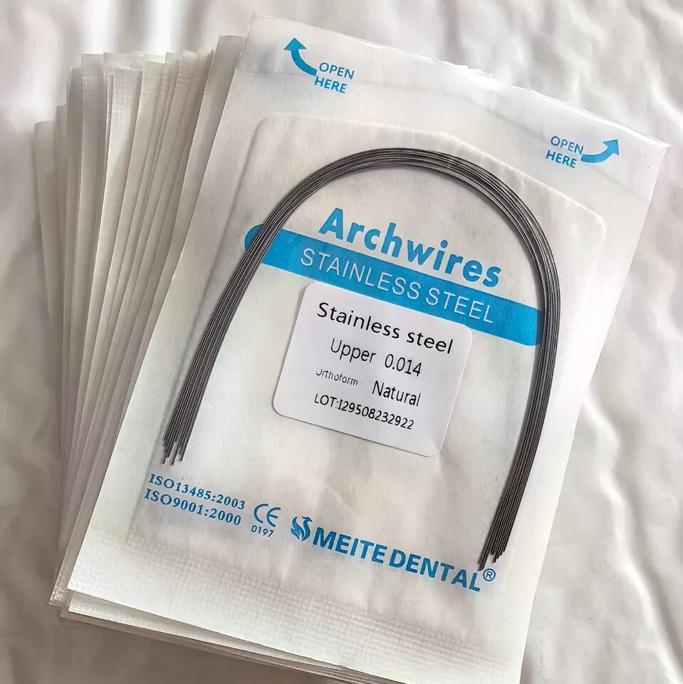 20 Packs Dental Orthodontic Stainless Steel Arch Wires Round Natural Form