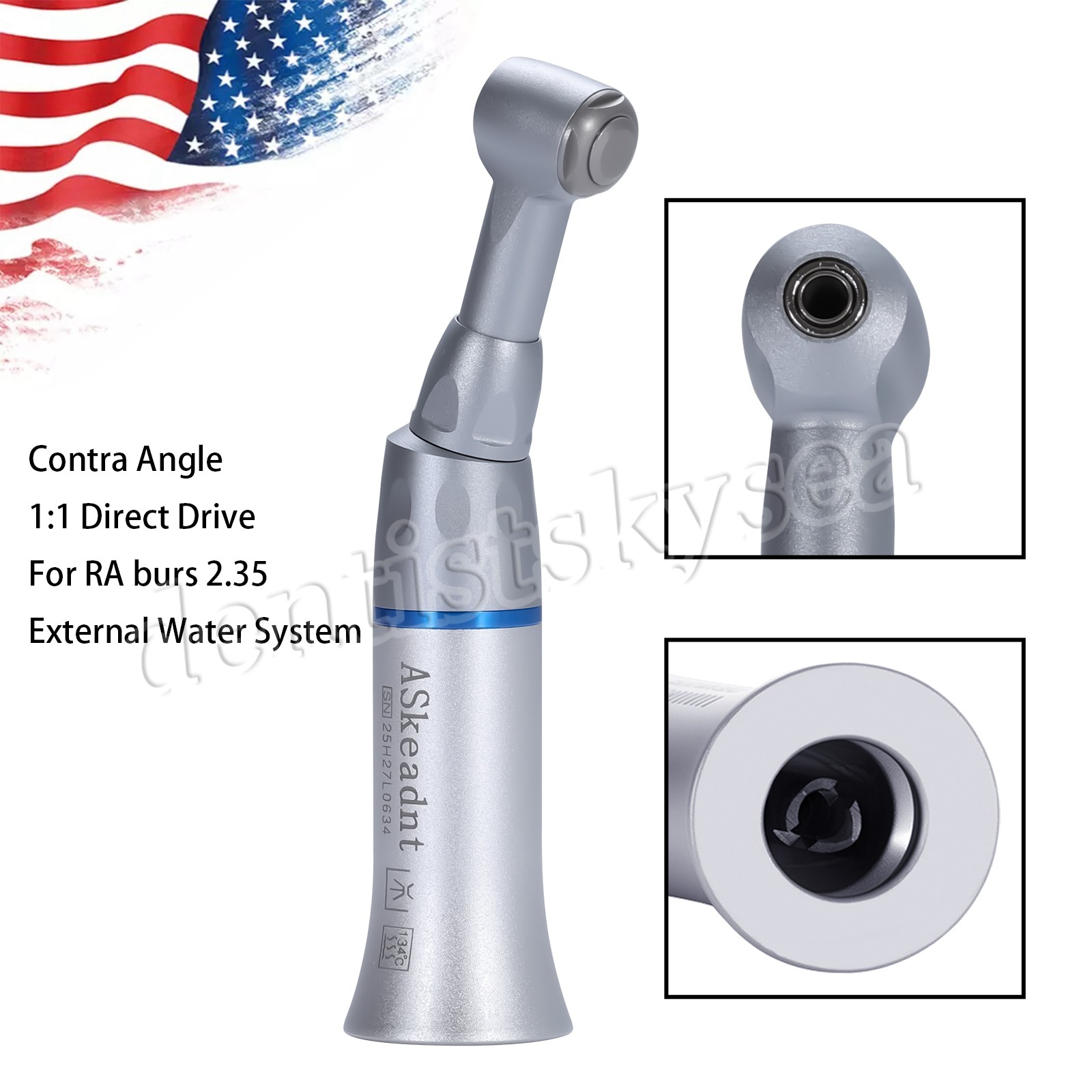 10X YAD Dental Low Speed Handpiece Push Contra Angle Fit NSK E-type USPS