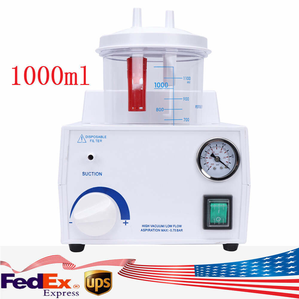 Portable Dental Phlegm Suction Unit Emergency Medical Vacuum Aspirator Machine