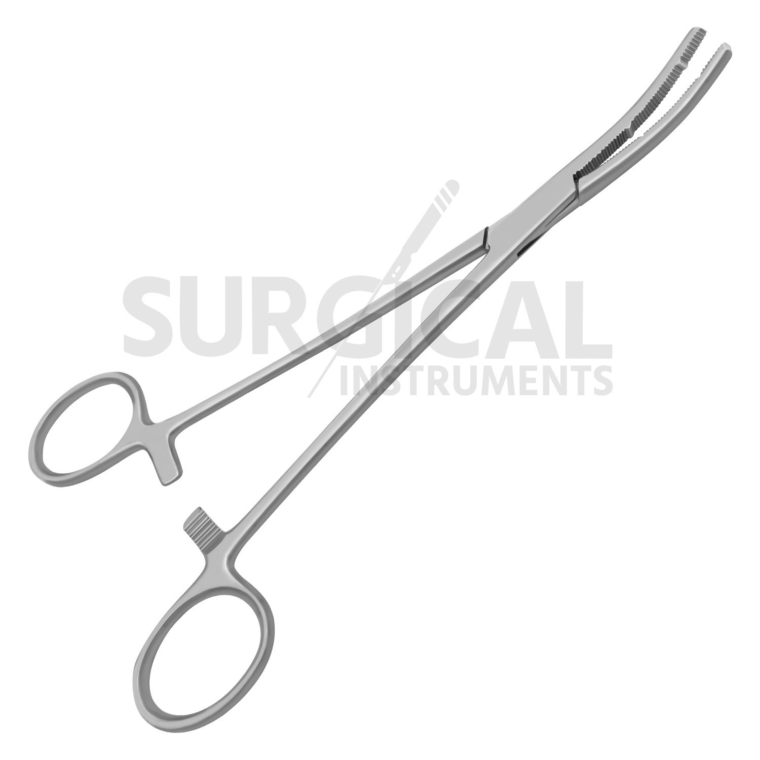 Heaney Forceps 9″ Extra Heavy Pattern, Double Tooth, Curved German Grade