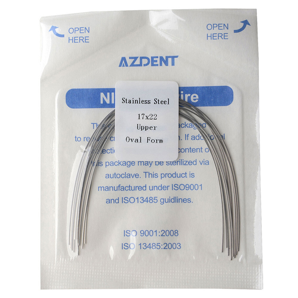 Los alambres de ortodoncia dental rectangular oval arco de acero inoxidable
