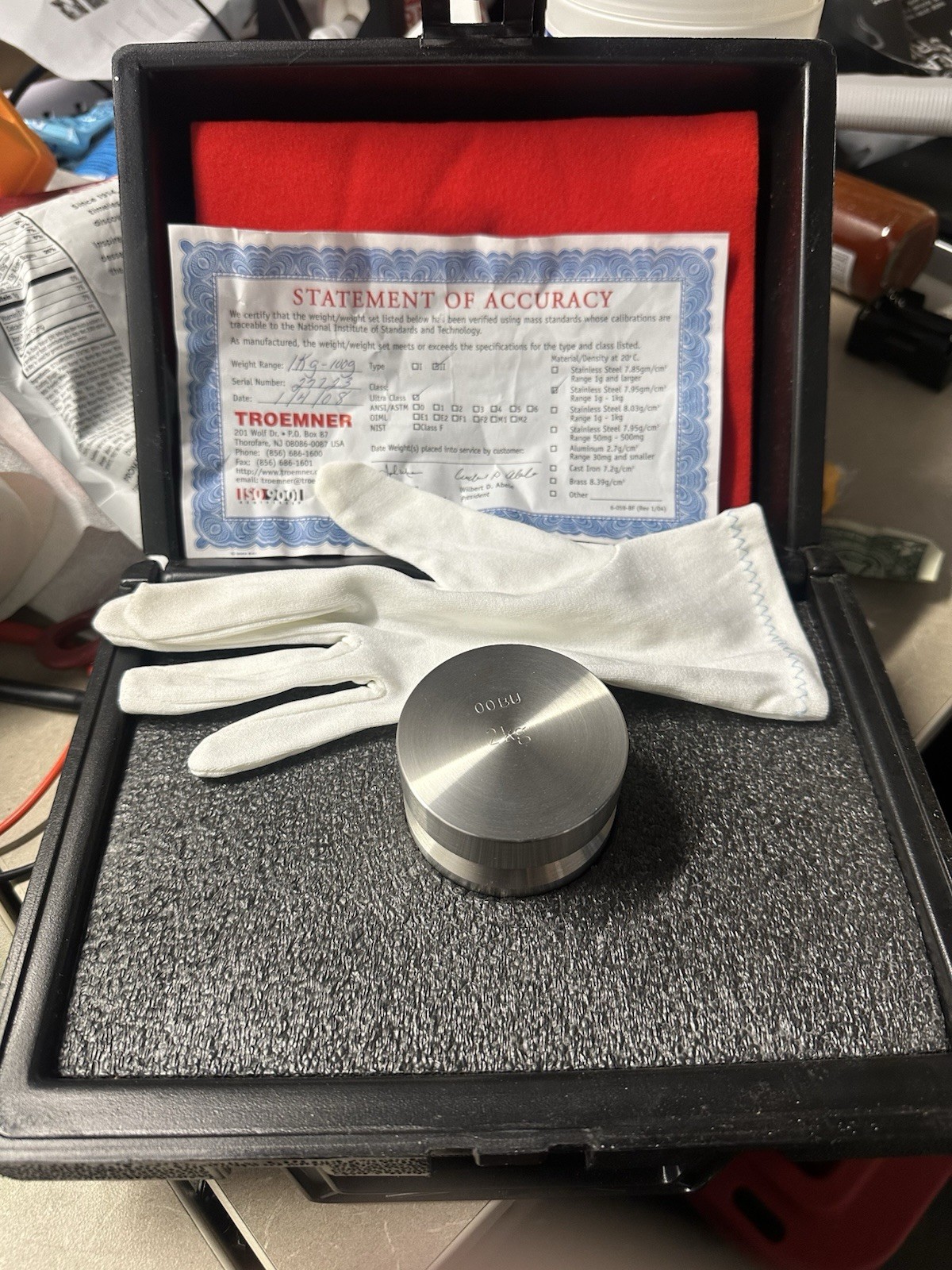 Troemner 2kg Calibration Weight With Case