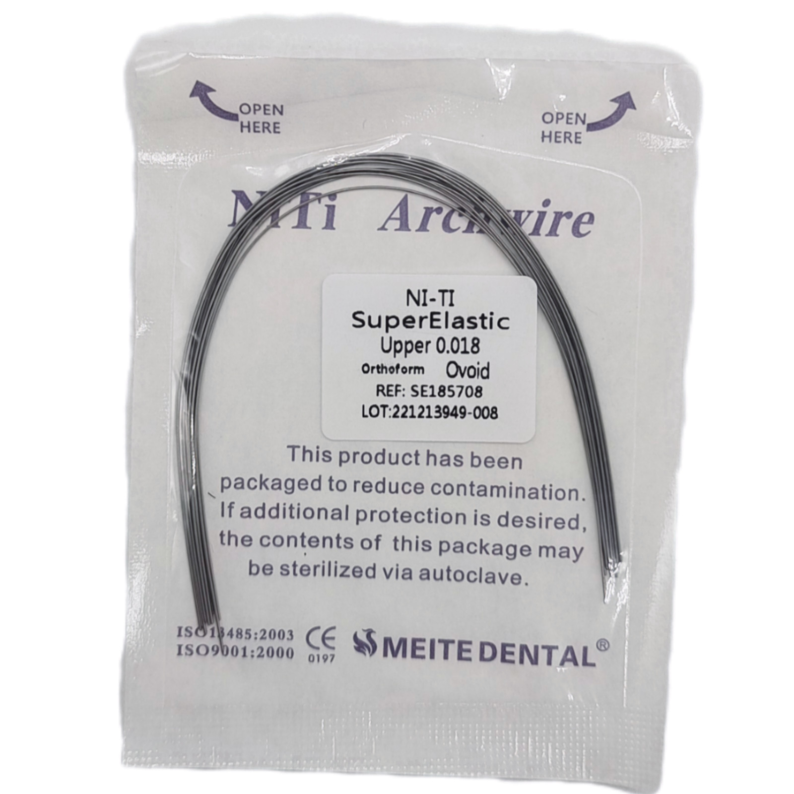 20Packs Dental Orthodontic Arch Wire Niti Super Elastic Round Ovoid Form 12~20