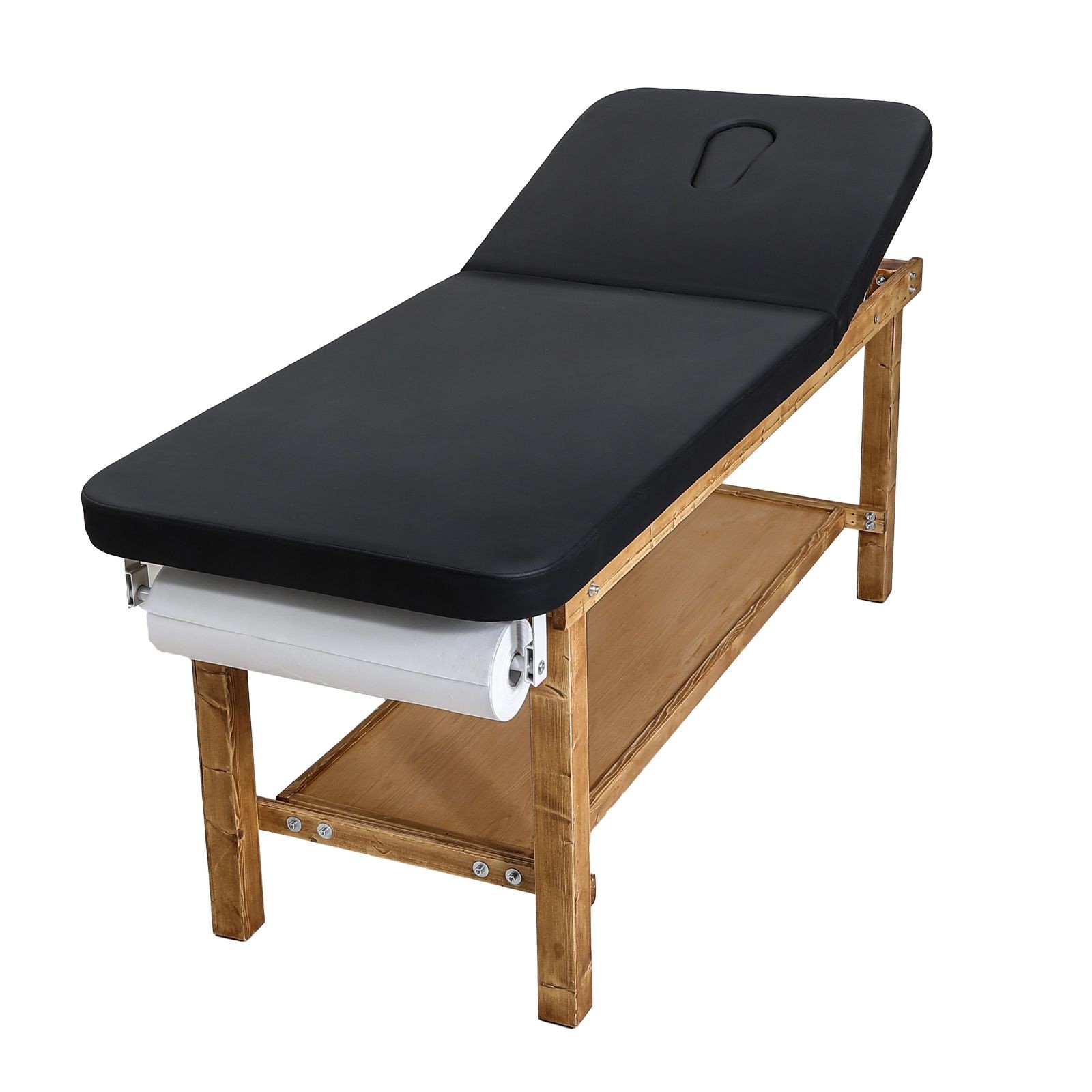 Medical Exam Table, Wooden Framed Medical Examination Bed, Physical Therapy Exam
